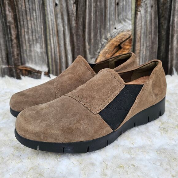 Tan Suede Sport Moc Clarks Daelyn Monarch Moccasins Size 6 Casual Leather Loafer - Picture 4 of 13